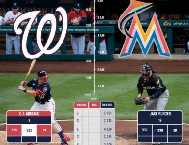 washington nationals vs miami marlins match player stats​