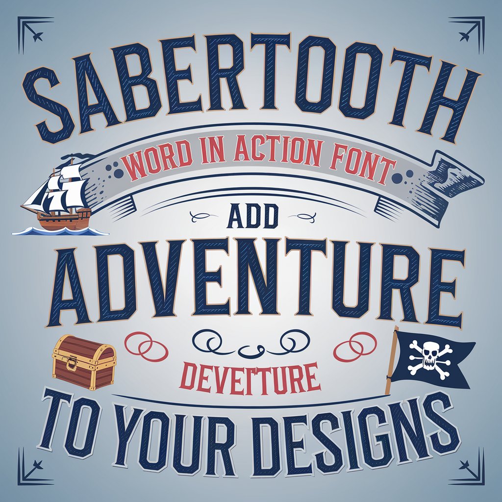 Sabertooth Word in Action Font