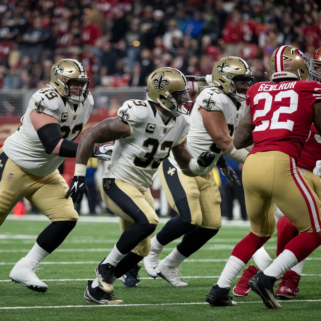 New Orleans Saints vs 49ers match player stats