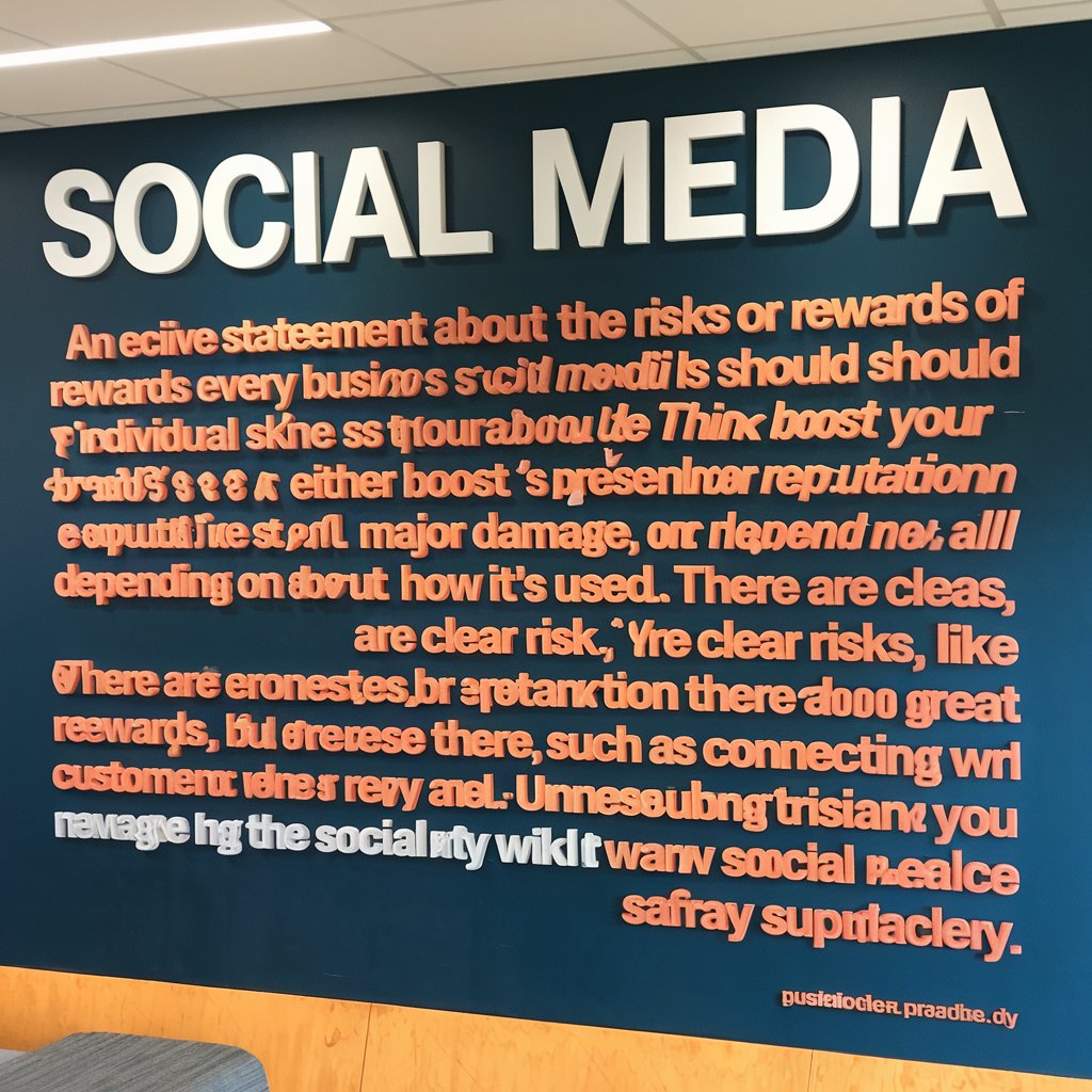 Ecisive Statement About the Risks or Rewards of Social Media