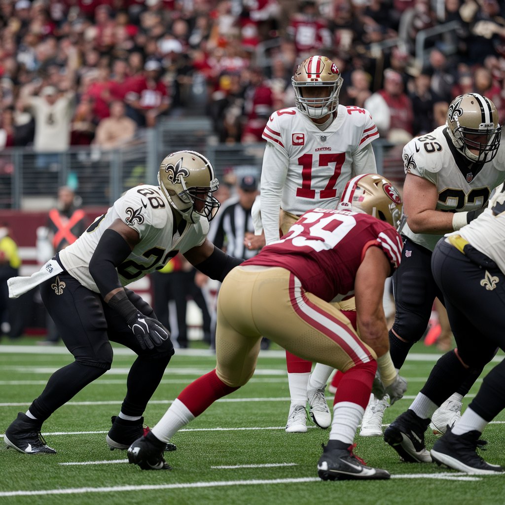 New Orleans Saints vs 49ers match player stats