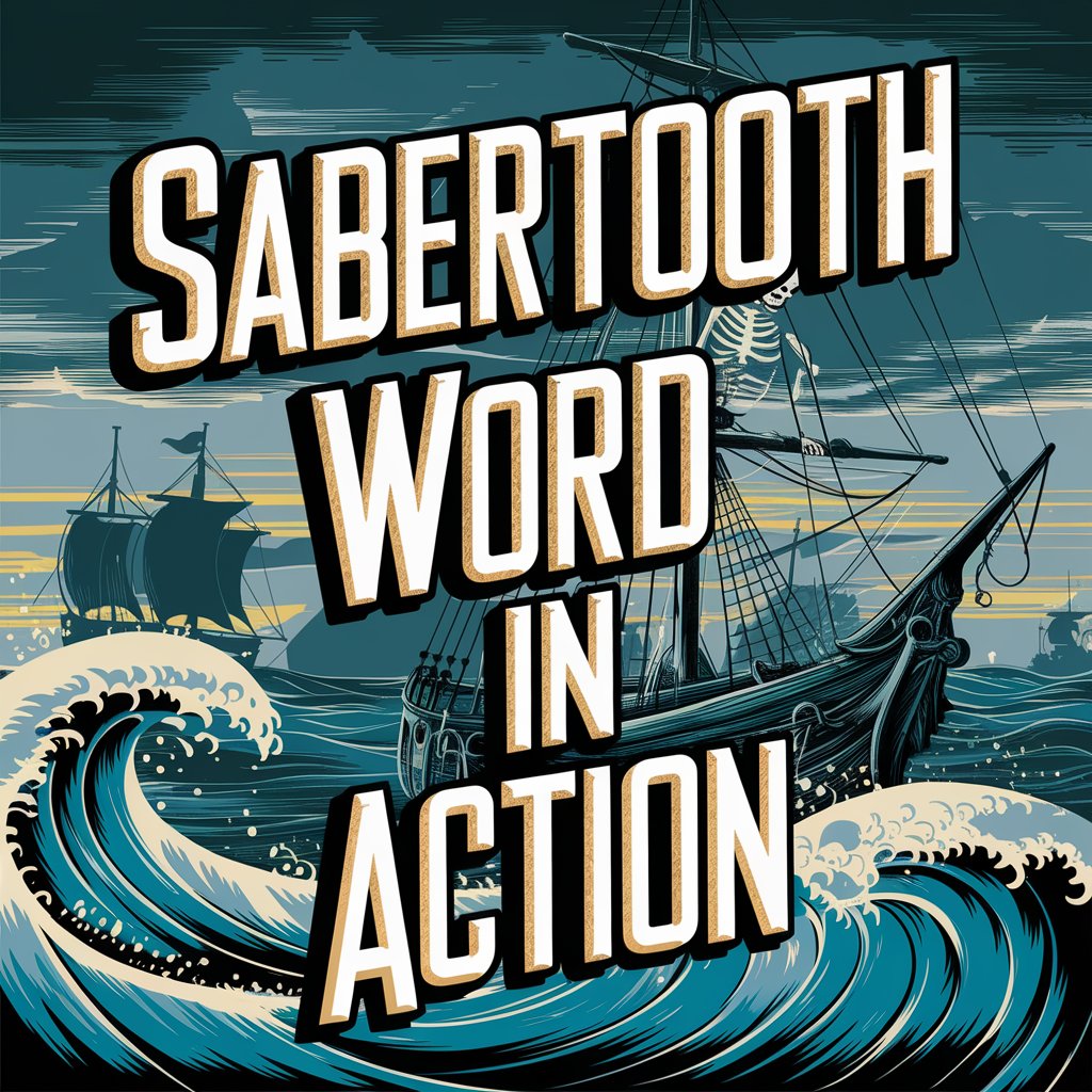 Sabertooth Word in Action Font